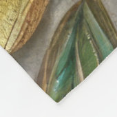Design gequilter irrisierender Blätter Fleecedecke (Ecke)