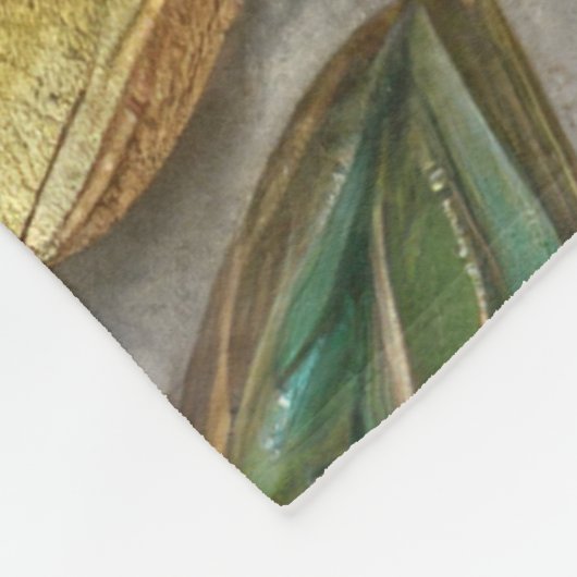 Design gequilter irrisierender Blätter Fleecedecke (Ecke)