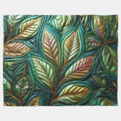 Design gequilter irrisierender Blätter Fleecedecke (Vorderseite (Horizontal))