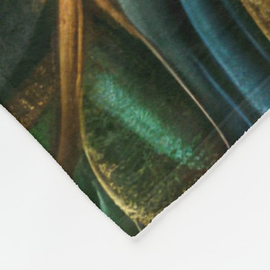 Design gequilter irrisierender Blätter Fleecedecke (Ecke)