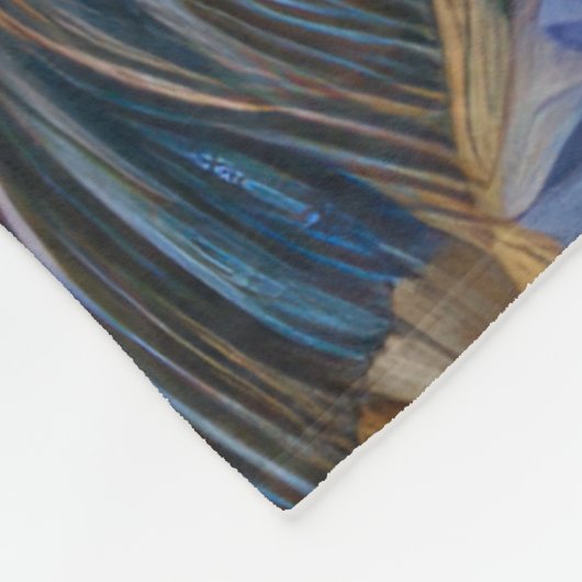 Design gequilter irrisierender Blätter Fleecedecke (Ecke)