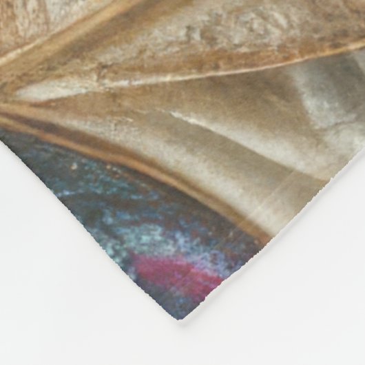 Design gequilter irrisierender Blätter Fleecedecke (Ecke)