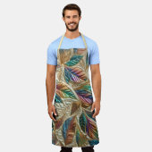 Design gequilter irrisierender Blätter Schürze (Getragen)