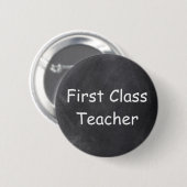 Design-Geschenk für Chalkboard-Lehrer der ersten K Button (Vorne & Hinten)