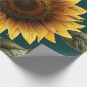 Design-Geschenk für Sonnenblumen Blumenmuster Geschenkpapier (Ecke)
