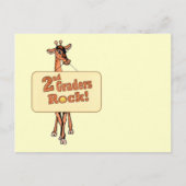 Design Giraffe "2nd Graders Rock" Postkarte (Vorderseite)