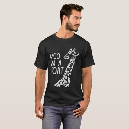 Design Giraffe Moo Im Goat Farm Zoo T-Shirt (Vorne ganz)