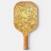 Design Gold Glitzer Elegant und stilvoller individ Pickleball Schläger (Vorderseite)