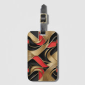 Design Gold, Rot und Schwarz Gepäckanhänger (Vorderseite Vertikal)