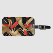 Design Gold, Rot und Schwarz Gepäckanhänger (Vorderseite (Horizontal))