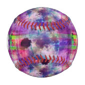 Design grün, lila Textur Aquarell Baseball (Vorderseite)