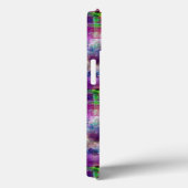 Design grün, lila Textur Aquarell Case-Mate iPhone Hülle (Rückseite / Rechts)