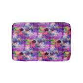 Design grün, lila Textur Wasserfarbe Badematte (Vorderseite)