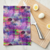 Design grün, lila Textur Wasserfarbe Handtuch (Viertel Falte)