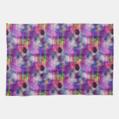 Design grün, lila Textur Wasserfarbe Handtuch (Horizontal)