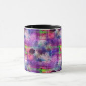 Design grün, lila Textur Wasserfarbe Tasse (Zentrum)