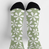 Design Grüne Blume Modernes Hübsches Blumenmuster Socken (Oben)