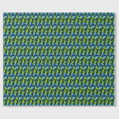 Design grüner Blätter Geschenkpapier (Flach)