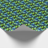 Design grüner Blätter Geschenkpapier (Ecke)