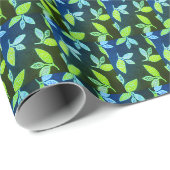 Design grüner Blätter Geschenkpapier (Rolleneckpunkt)