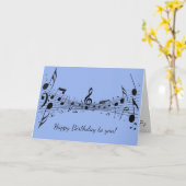 Design-Grußkarte für schwarze Musikernoten Karte (Gelbe Blume)