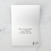 Design-Grußkarte für weiße Musiknotes Karte (Innenseite)