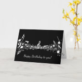 Design-Grußkarte für weiße Musiknotes Karte (Gelbe Blume)