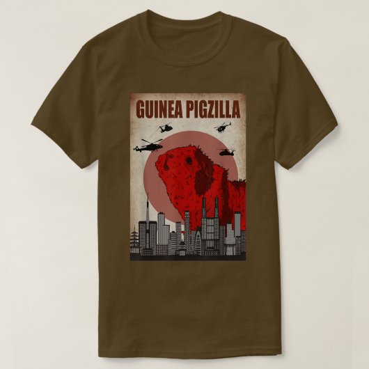 Design Guinea Pigzilla Citys japanisches Design Ku T-Shirt (Design vorne)
