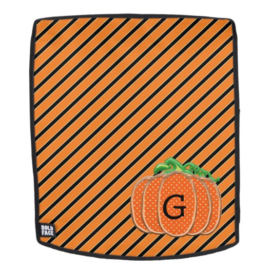 Design Halloween Monogram Pumpkin-Backpack Rucksack (Abnehmbare Front)
