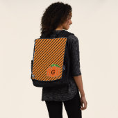 Design Halloween Monogram Pumpkin-Backpack Rucksack (Ausgewaschen)
