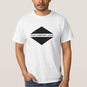 Design hinzufügen Firmenlogo Weiß T-Shirt