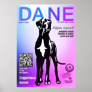 Design-Hund zum Verkauf Poster