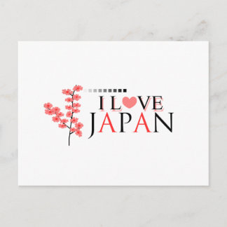 Design "I Liebe Japan" für Japan Liebhaber Postkarte