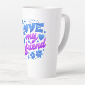 Design - Ich liebe meinen Freund Milchtasse (Rechte Ecke)