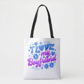 Design - Ich liebe meinen Freund Tasche (Vorderseite)