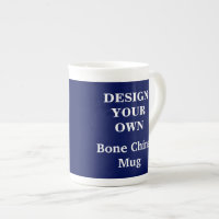 Design Ihre eigene Knochen-China-Tasse - Blau