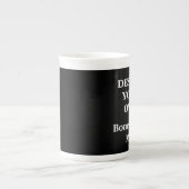Design Ihre eigene Knochen-China-Tasse - Schwarz Porzellantasse (Vorderseite)