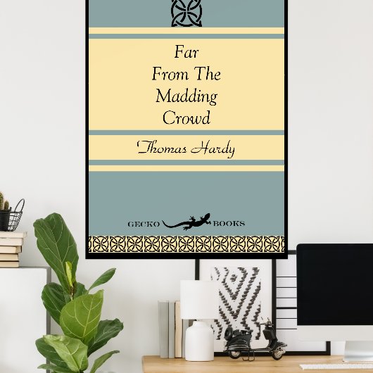 Design Ihre eigene Retro-Buchabdeckung Wand Kunst (Heimbüro)