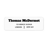 Design Ihre eigene Rücksendeadresse UK Label (Vorne)