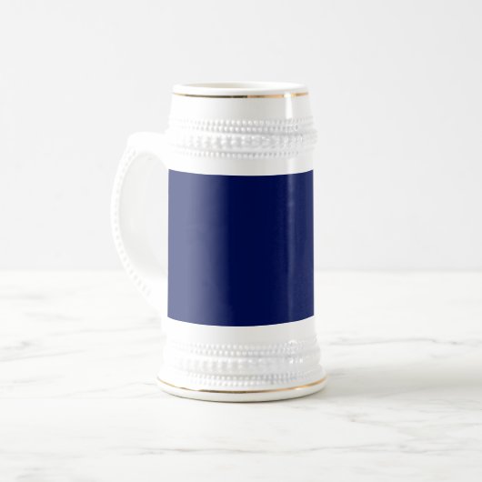 Design Ihre eigene Stein-Tasse - Blau und Weiß Bierglas (Vorderseite Links)