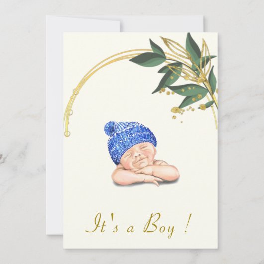 Design Ihrer Baby Boy Dusche Einladung Vorlage (Rückseite)