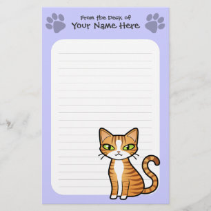 Design Ihrer eigenen Cartoon-Katze Briefpapier