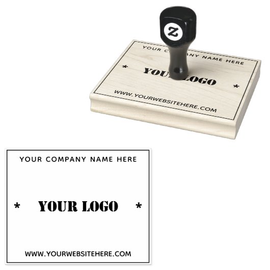 Design Ihrer eigenen Logo-Briefmarke-Vorlage Gummistempel (Stempel)