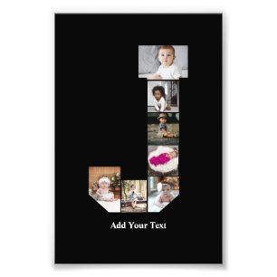 Design Ihres eigenen Letter J Foto Collage Poster