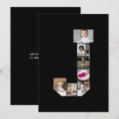 Design Ihres eigenen Letter J Foto Collage Poster Dankeskarte (Vorne/Hinten)