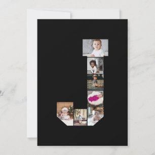 Design Ihres eigenen Letter J Foto Collage Poster Feiertagskarte