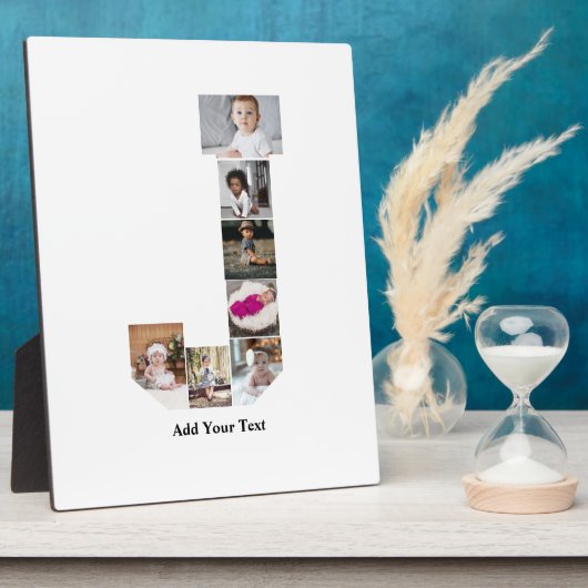 Design Ihres eigenen Letter J Foto Collage Poster Fotoplatte (Seite)
