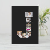 Design Ihres eigenen Letter J Foto Collage Poster Karte (Stehend Vorderseite)
