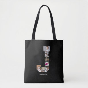 Design Ihres eigenen Letter J Foto Collage Poster Tasche