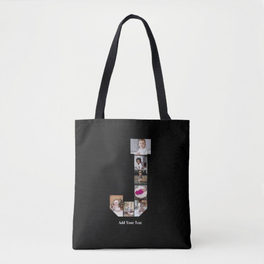 Design Ihres eigenen Letter J Foto Collage Poster Tasche (Vorderseite)